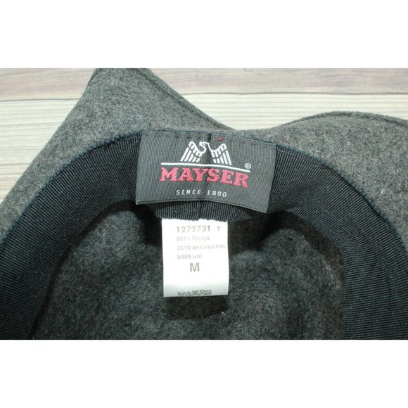 Vintage Mayser Wool Felt Wool Wide Brim Fedora Hat Size M - Picture 6 of 9